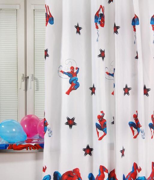 Портьера ТАС «SPIDER-MAN», ширина 200см х высота 265см, цвет белый