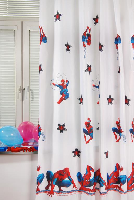 Портьера ТАС «SPIDER-MAN», ширина 200см х высота 265см, цвет белый