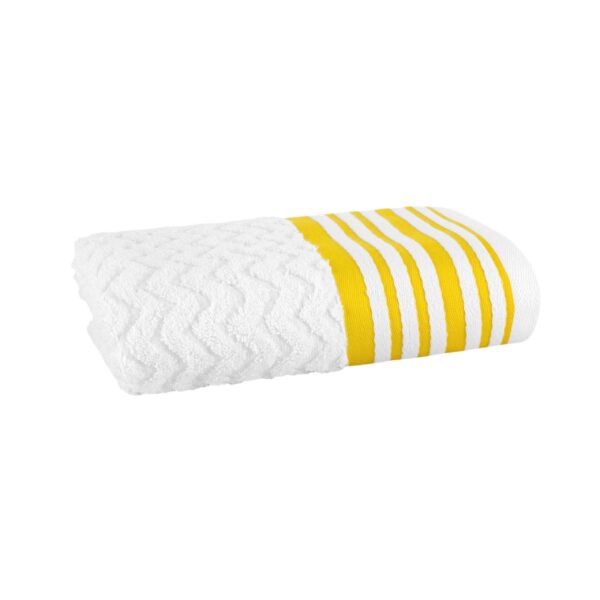 Полотенце TAC/махровое/LINE/50х90/500 г/м2  (YELLOW, белый/желтый )