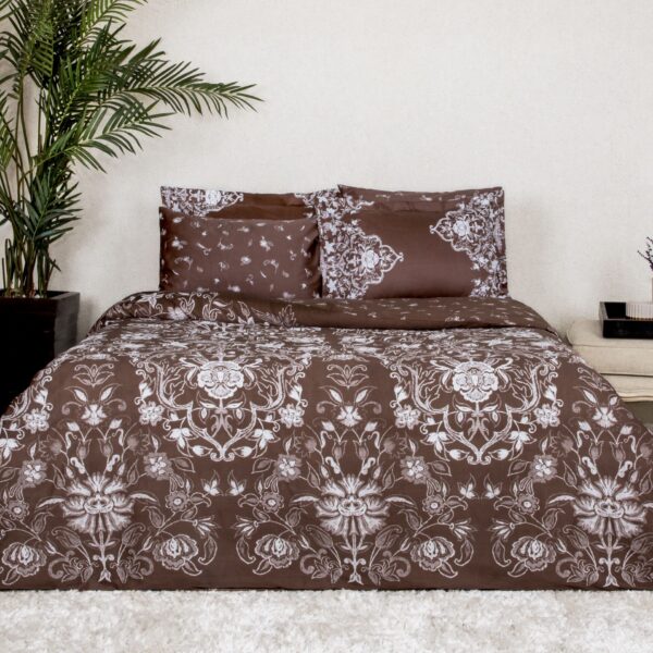КПБ TAC/SATIN DELUX/евро/ (PONDA, коричневый)
